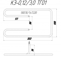 ТЭН 130С 10/1,4 Т220 (КЭ-0,12/3,0 ТГ 01)