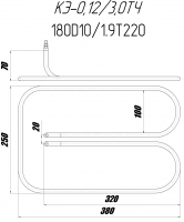 ТЭН 180D 8,5/1,9 Т220 (КЭ-0,12/3,0 ТЧ Чувашия 8,5мм)